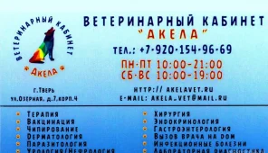 Ветеринарный кабинет Акела Фото 1 на проекте VetSpravka.ru